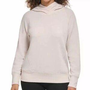 ANDREW MARC NEW YORK womens long sleeve top hooded sweater medium cream new nwt